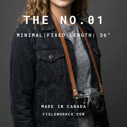 The No. 01 - Minimal Leather Camera Strap 36”