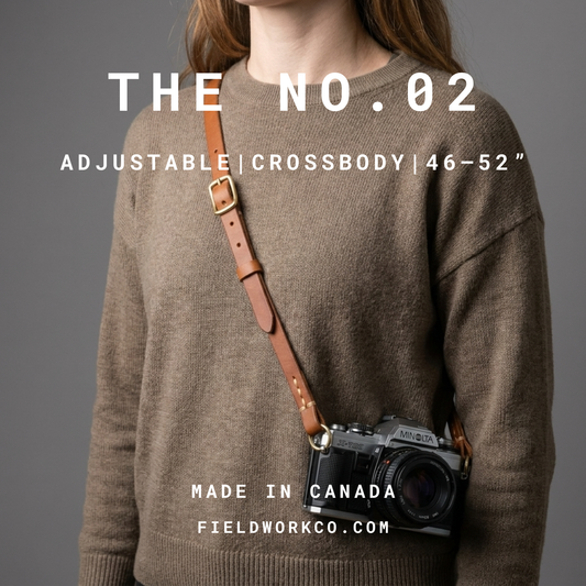 The No. 02 - Crossbody Leather Camera Strap 46–52”