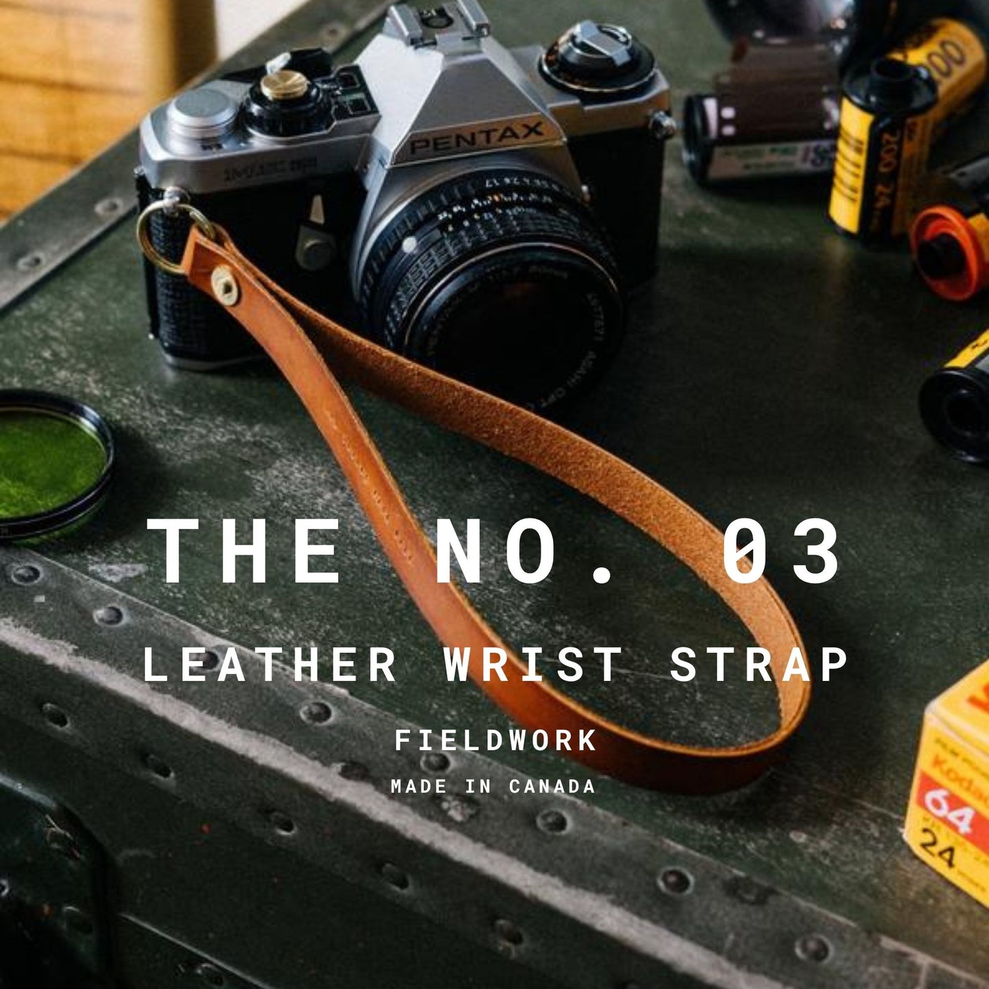 The No. 03 – Leather Camera Wrist Strap (Split Ring)
