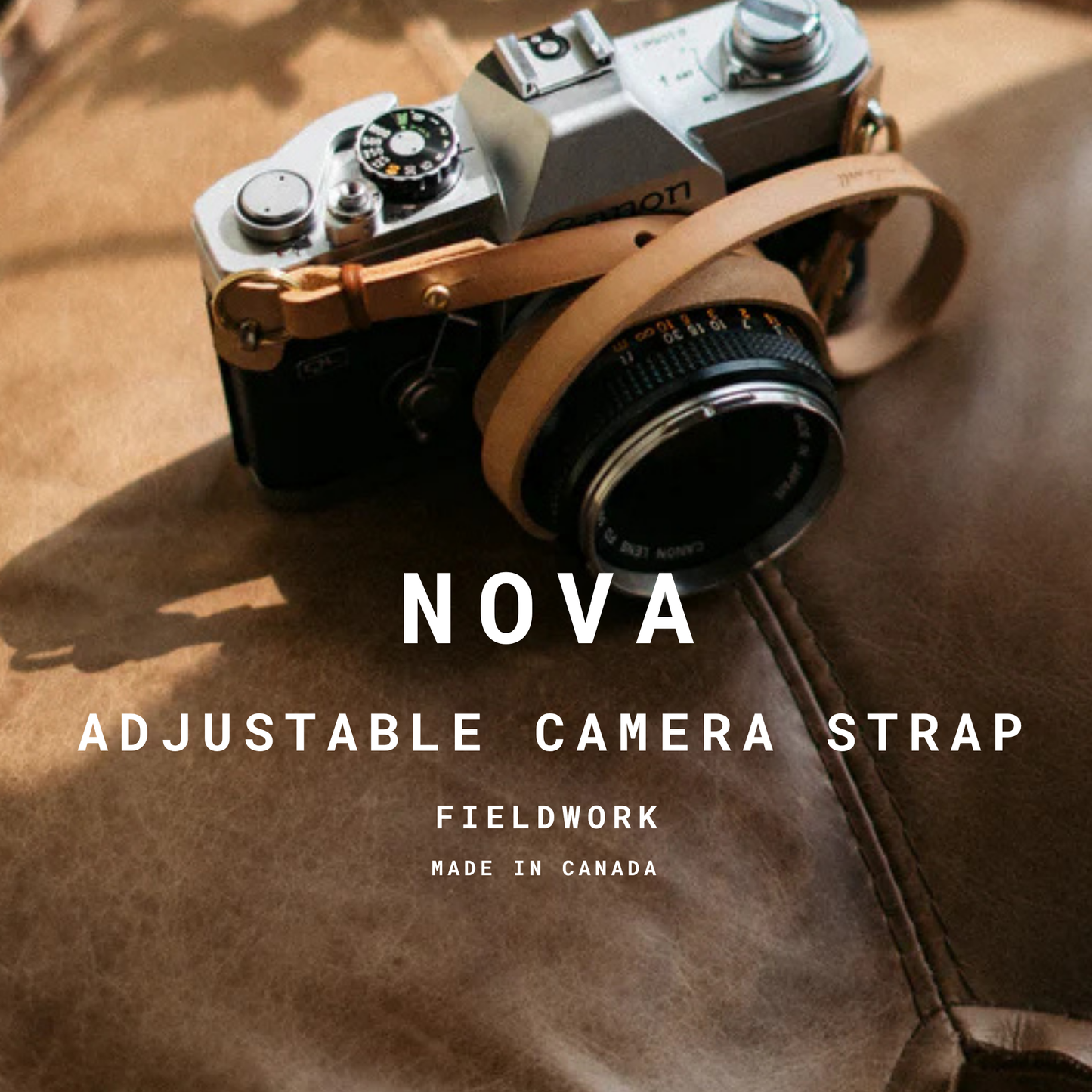 Nova - Adjustable Full-Grain Leather Camera Strap