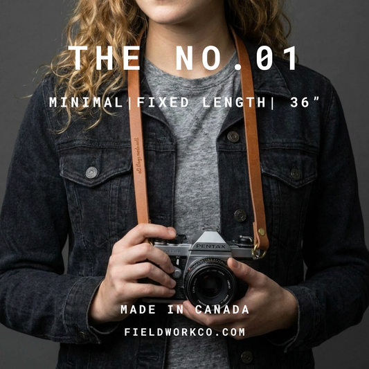 The No. 01 - Minimal Leather Camera Strap 36”