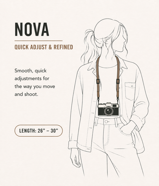 Nova - Quick Adjust Camera Strap 26–30”