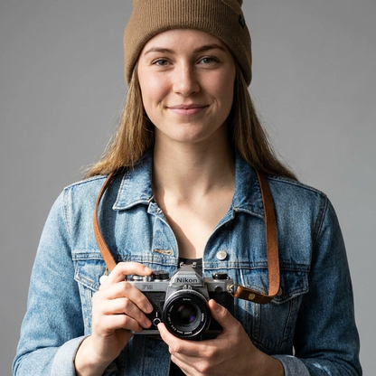 The No. 01 - Minimal Leather Camera Strap 36”