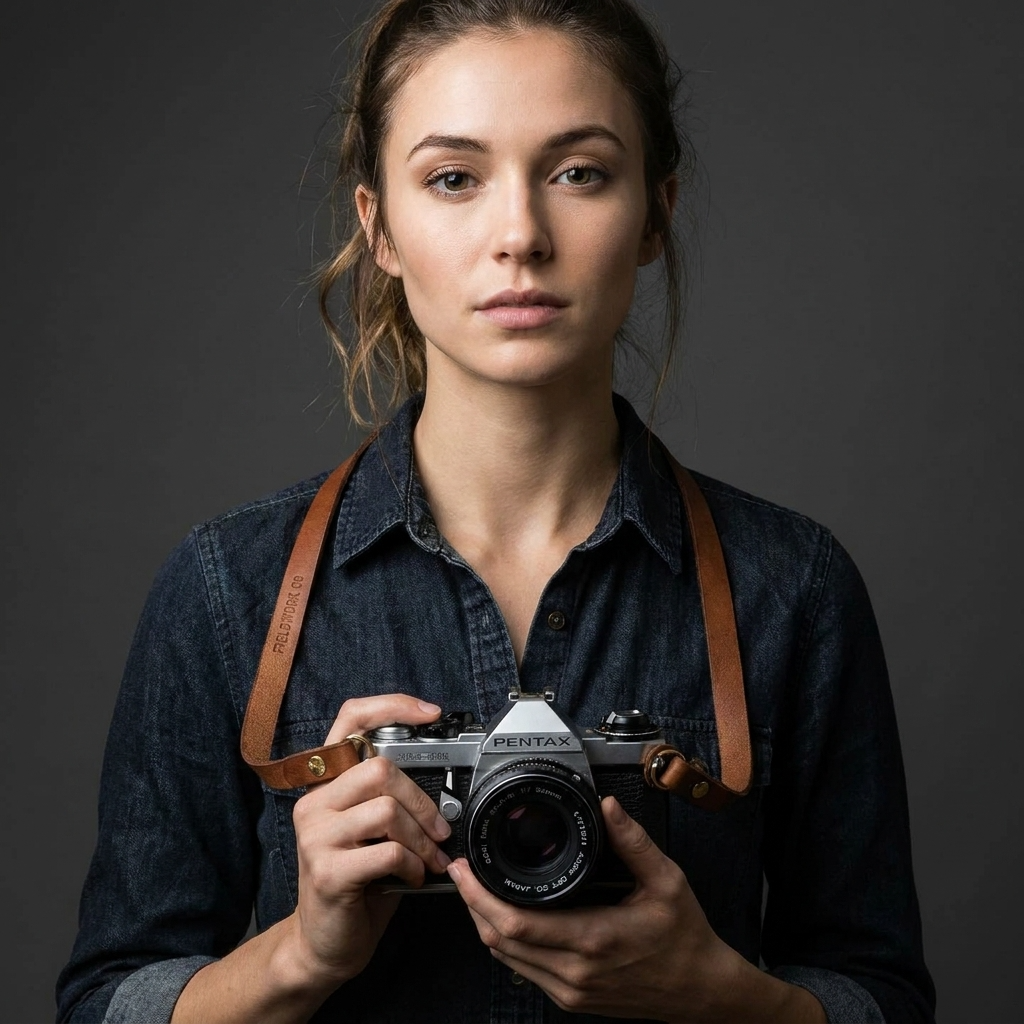 The No. 01 - Minimal Leather Camera Strap 36”