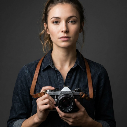 The No. 01 - Minimal Leather Camera Strap 36”