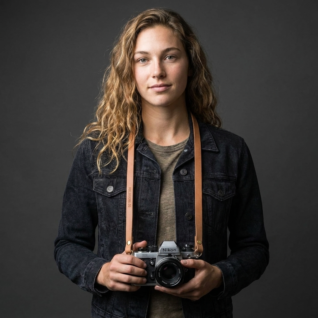 The No. 01 - Minimal Leather Camera Strap 36”