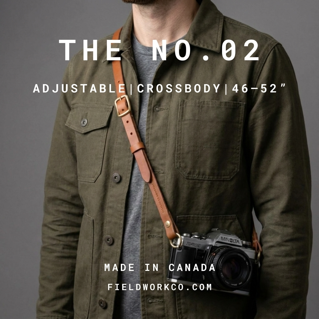 The No. 02 - Crossbody Leather Camera Strap 46–52”