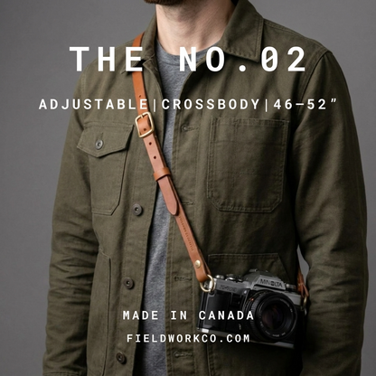 The No. 02 - Crossbody Leather Camera Strap 46–52”