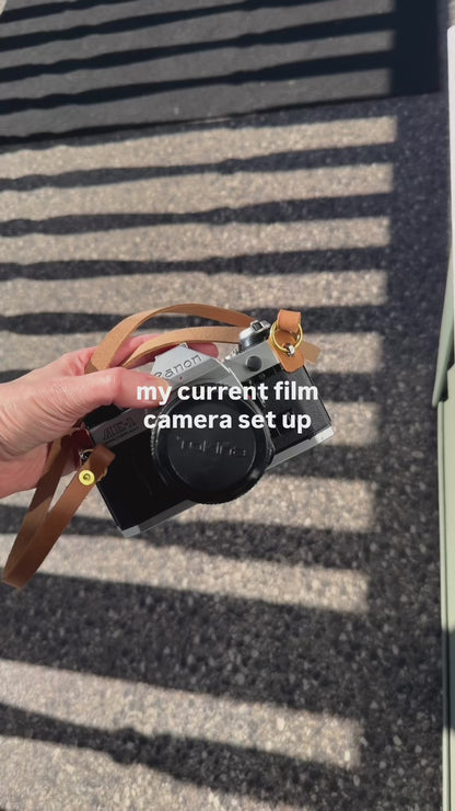 The No. 01 - Minimal Leather Camera Strap 36”