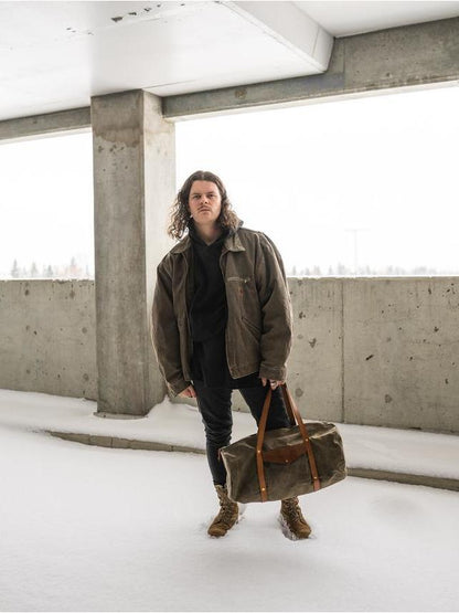Weekender Duffle - Fieldwork Co Waxed Canvas and Leather Hand Made Goods