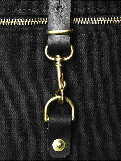 All Black Packpack - Fieldwork Co Waxed Canvas and Leather Hand Made Goods