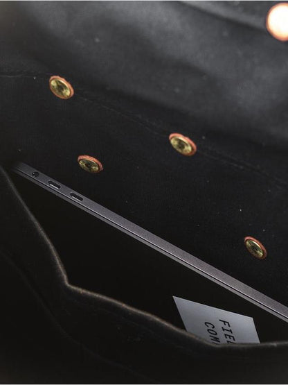 All Black Packpack - Fieldwork Co Waxed Canvas and Leather Hand Made Goods