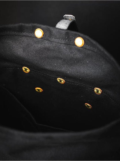 All Black Packpack - Fieldwork Co Waxed Canvas and Leather Hand Made Goods