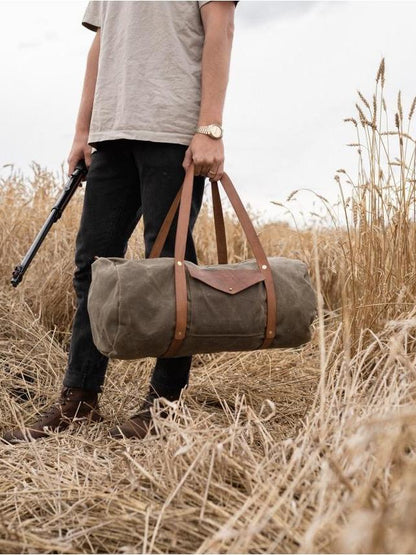 Weekender Duffle - Fieldwork Co Waxed Canvas and Leather Hand Made Goods
